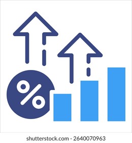 High Interest Rate Icon Element For Design