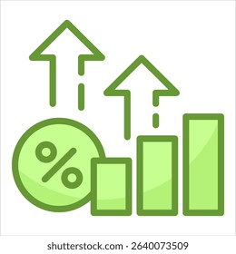 High Interest Rate Icon Element For Design