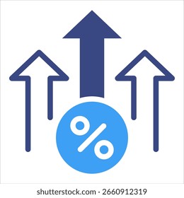 High Interest Rate Icon Element For Design