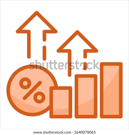 High Interest Rate Icon Element For Design