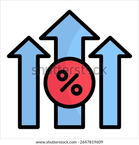 High Interest Rate Icon Element For Design