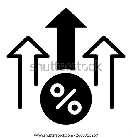 High Interest Rate Icon Element For Design