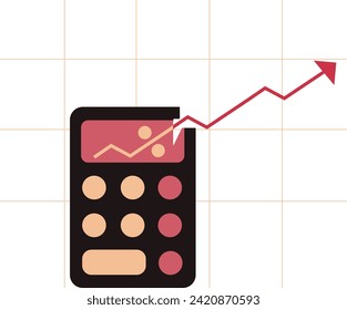 High interest rate increasing with time illustration
