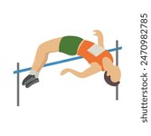 High jump icon clipart avatar logotype isolated vector illustration