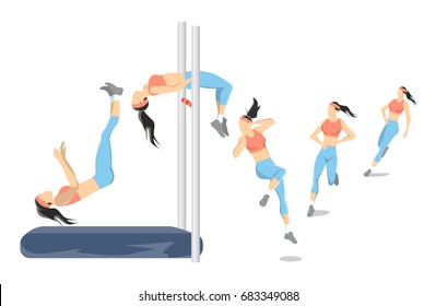High Jump Illustration.