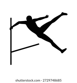 Ilustración de Arte vectorial de silueta de salto alto