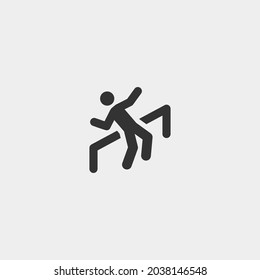 High jump vector icon illustration sign