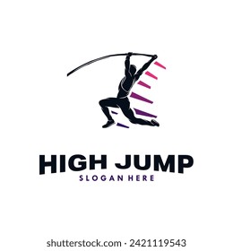 Plantilla de diseño de logotipo de vector de salto alto