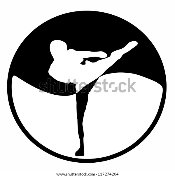 High Kick Martial Art Vector Stock Vector (Royalty Free) 117274204