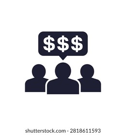 high labor costs icon with employees