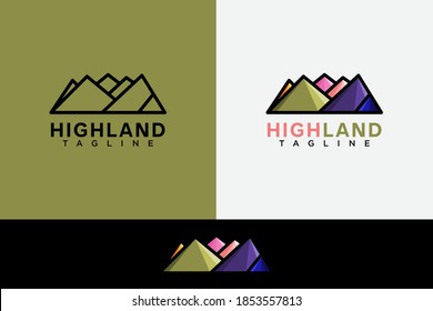 High land or mountain , creative design vector template