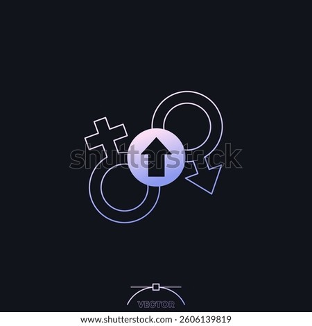 high libido icon, increased sex drive vector