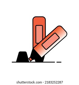 high lighter vector icon. education, school and university icon set suitable for web, design, logo, app