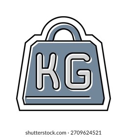 vetor de ícone de cor de alta capacidade de carga. sinal de alta capacidade de carga. ilustração de símbolo isolado
