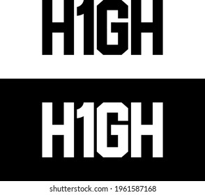 high logo design simple and clean