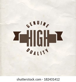 high logo quality products vector stamp and ornament of high value good high logo quality products classical product special new signs luxurious excellent traditional value banner retail symbols lette