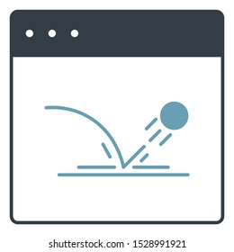 High Low Bounce Rate Internet Digital marketing term concept vector seo icon