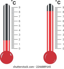 High and low temperature indicator icon design professionally on a white background