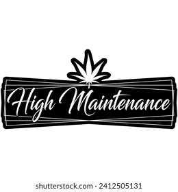 alta conservación marihuana maleza negro vector diseño gráfico y archivo de corte