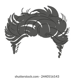 high man's hairstyle vector illustration