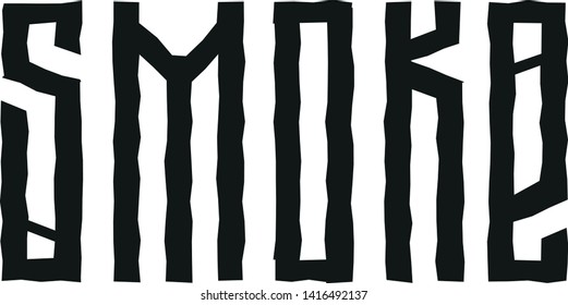 high modern lettering Smoke logotype