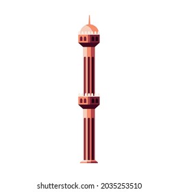 icono aislado de la torre de alta mezquita musulmana