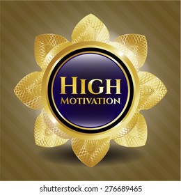 High motivation gold shiny flower