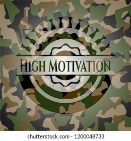 High Motivation on camouflage pattern