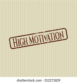 High Motivation rubber stamp