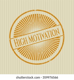 Sello de goma de alta motivación
