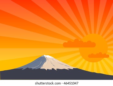 High mountain by the sunshine.