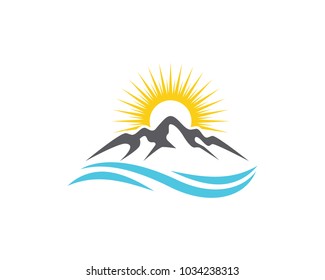 High Mountain icon  Logo Business Template Vector