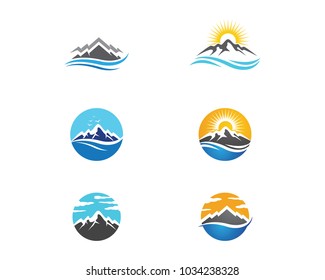 High Mountain icon  Logo Business Template Vector