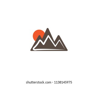 High Mountain icon  Logo Business Template Vector