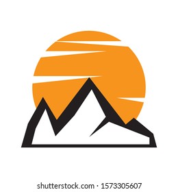 High Mountain Icon Logo Business Template Vector