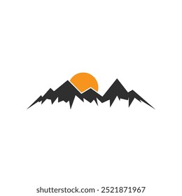 High Mountain icon Logo Business Template Vector