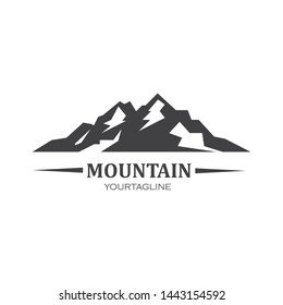 High Mountain icon Logo vector illustration design Template 