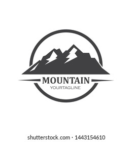 High Mountain icon Logo vector illustration design Template 