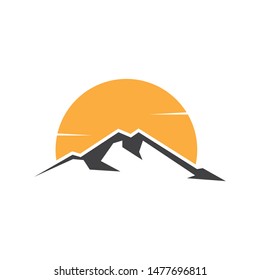 High Mountain icon Logo vector illustration design Template