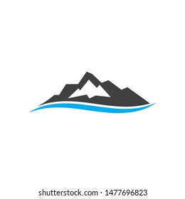 High Mountain icon Logo vector illustration design Template