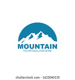 High Mountain Icon Logo Vector Illustration Stock Vector (Royalty Free ...