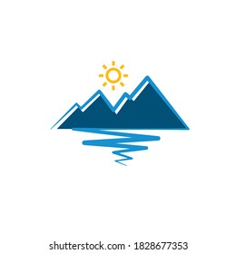 High Mountain icon  vector illustration design Template 
