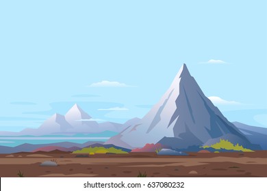 High Mountain Landscape Background