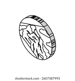 high mountain landscape isometric icon vector. high mountain landscape sign. isolated symbol illustration
