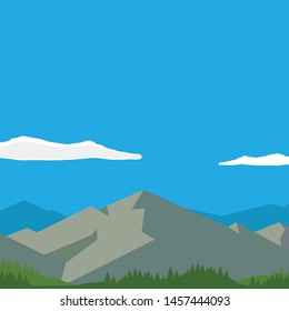 High mountain in morning time. Beautiful natural landscape 