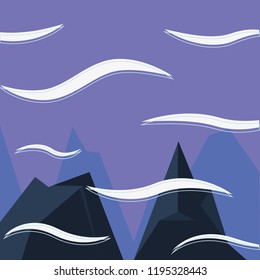 high mountain sky clouds landscape