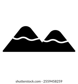 High Mountain twin icon Logo vector illustration design Template
