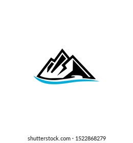 High mountains below are water.