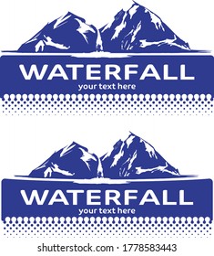 High mountains with waterfall and lake