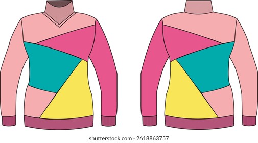 High Neck Sweatshirt design art
